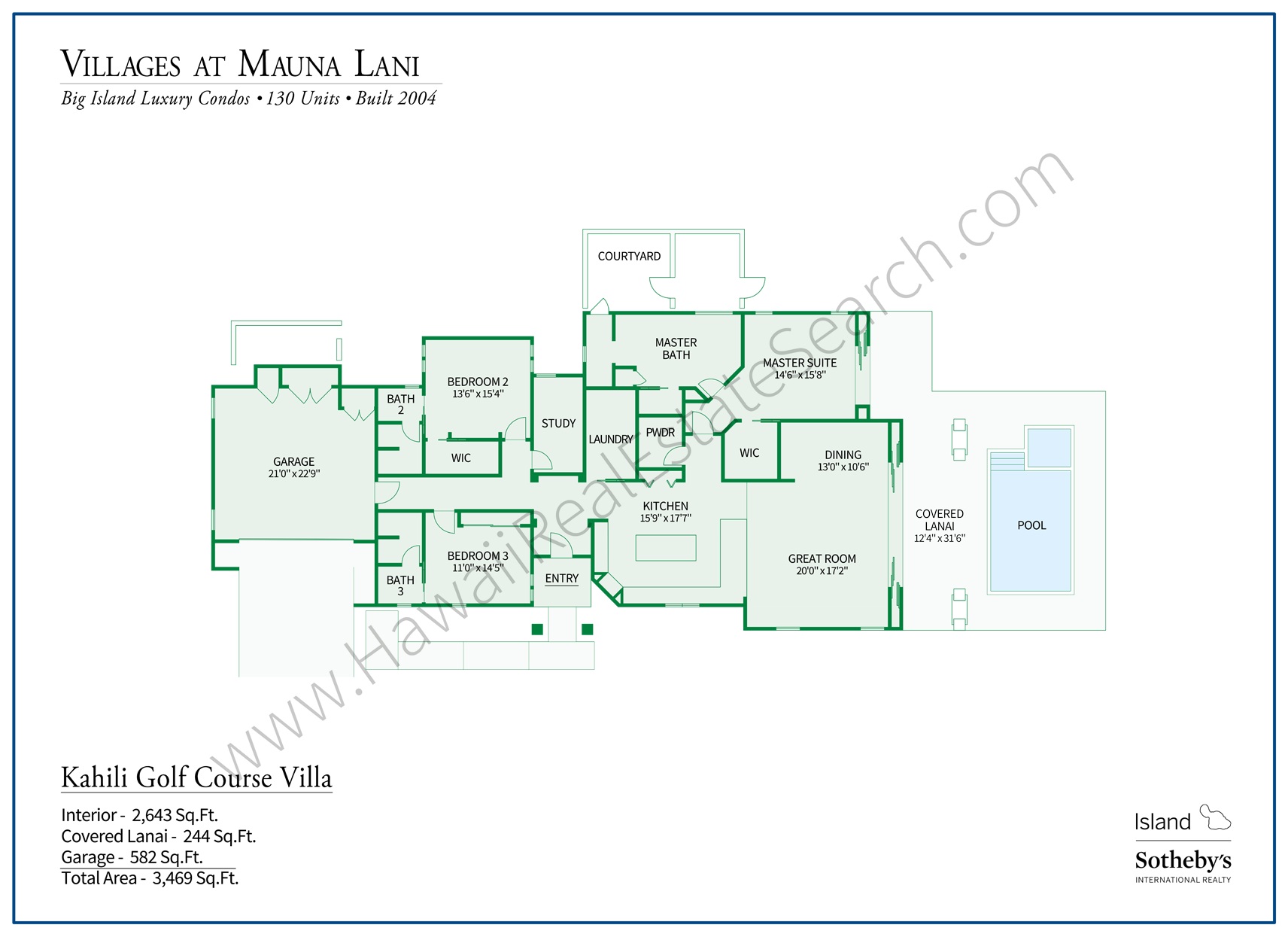 Villages at Mauna Lani Floor Plan 2